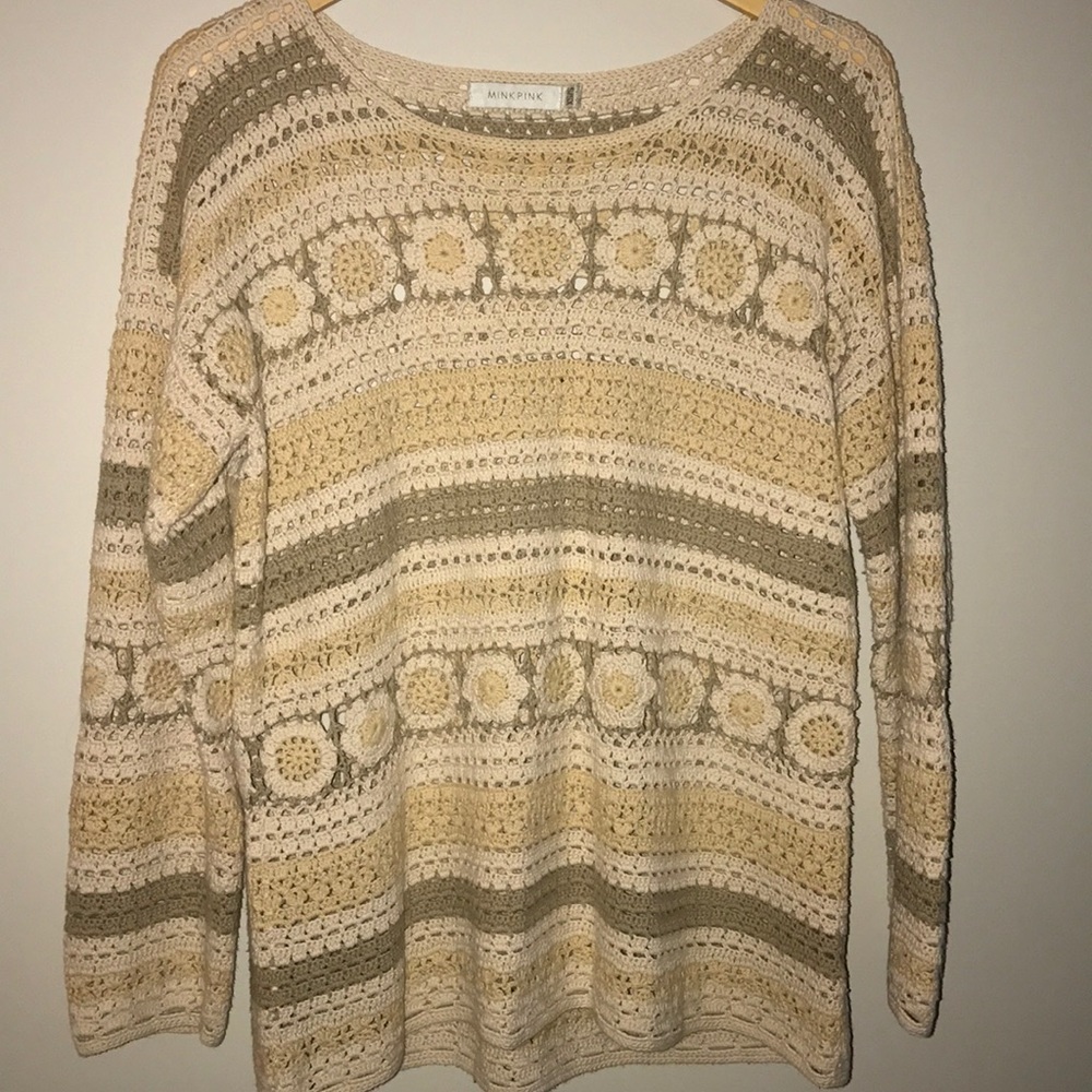 Vintage Mink Pink Beautiful Knit Sweater